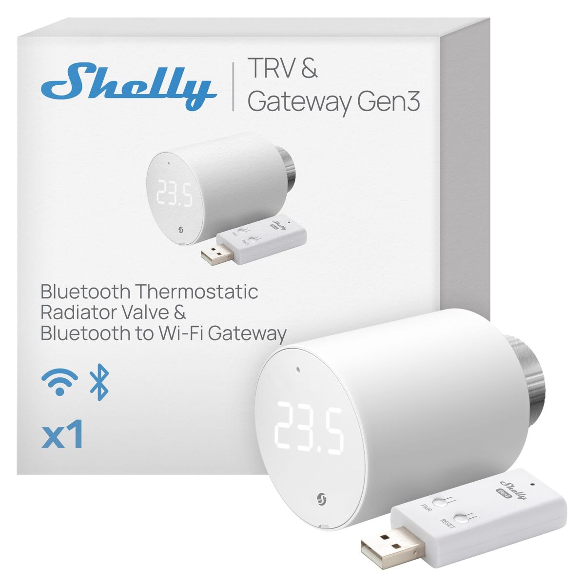 Smarter Heizkoerperthermostat Shelly BLU TRV