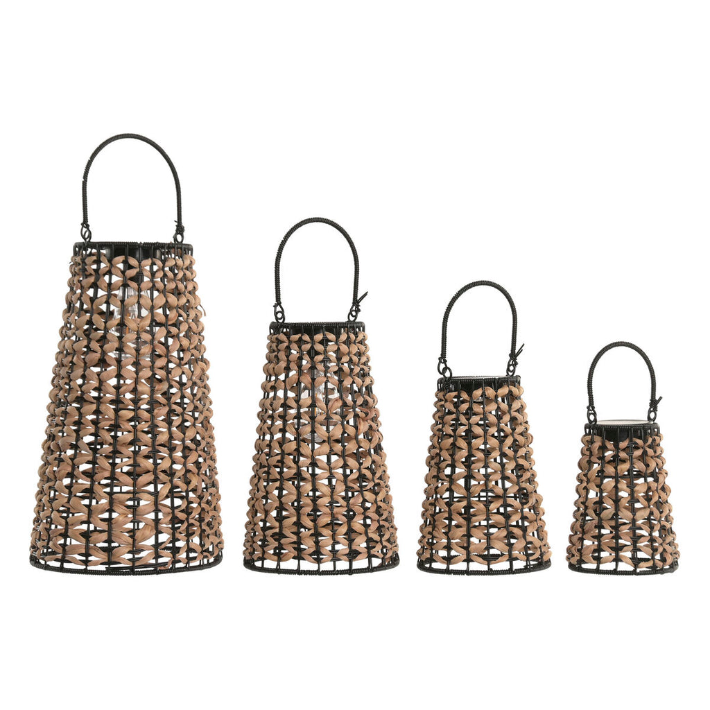 Solar-Laternen Home ESPRIT im Rattan-Look (4er Set)